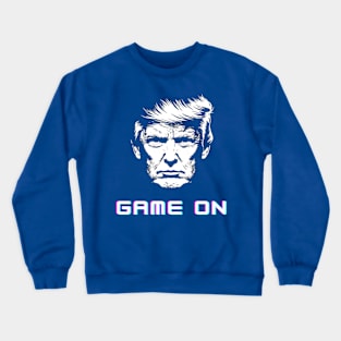 Black and white minimalist style - Trump 2024 -Game on Crewneck Sweatshirt